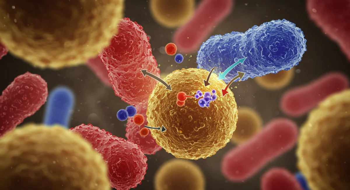 Microscopic view of bacteria inhibited by natural compounds