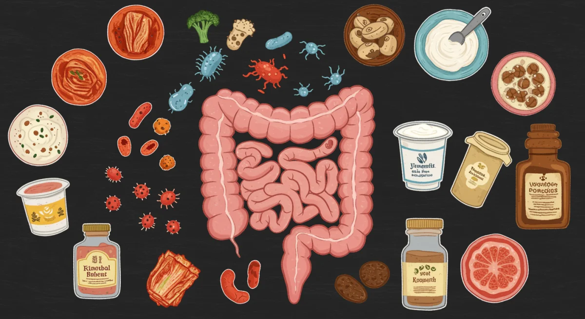 Healthy gut microbiome with fermented foods for better absorption