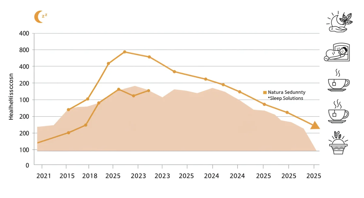Chart showing 20% healthcare cost reduction by 2025 with natural sleep aids