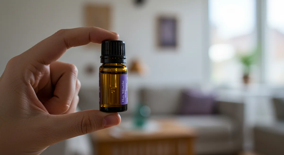 Lavender essential oil, a natural remedy for anxiety, symbolizing calm and cost-effective solutions.