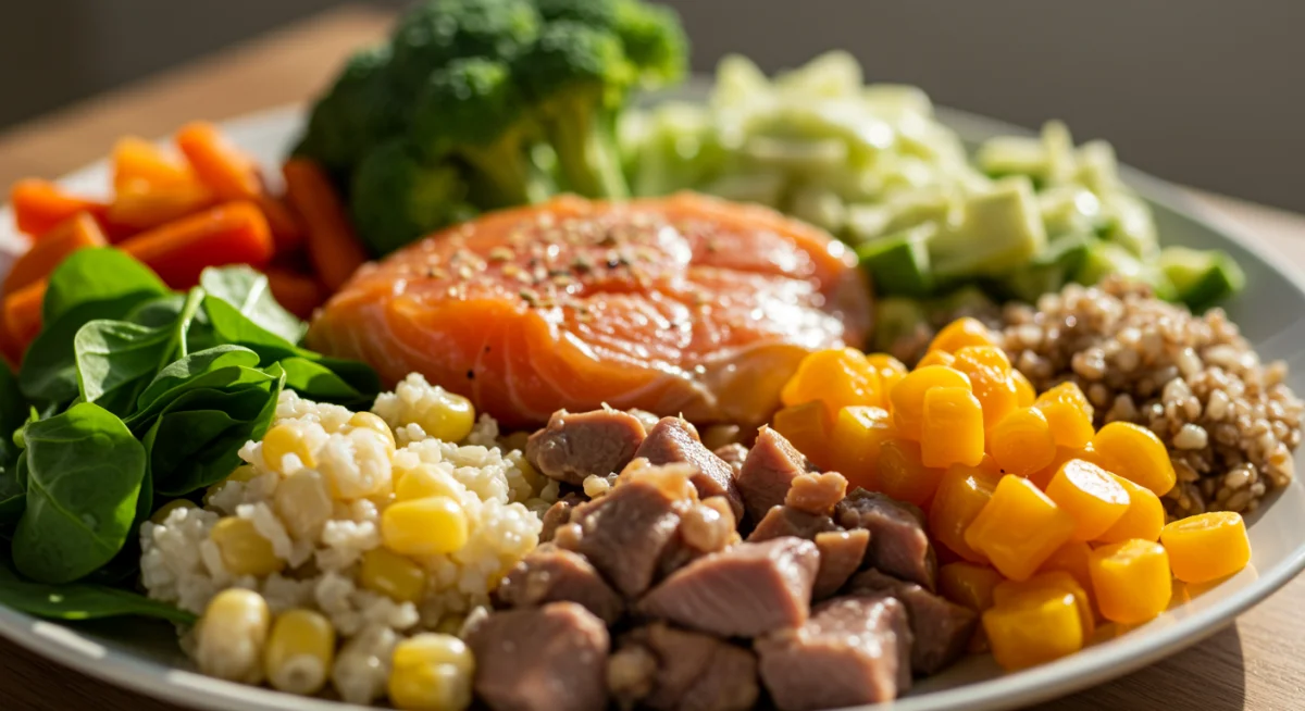 Colorful nutrient-rich meal for enhanced absorption