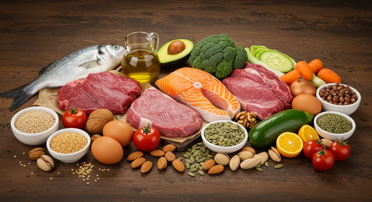 Typical food groups emphasized in a Paleo diet