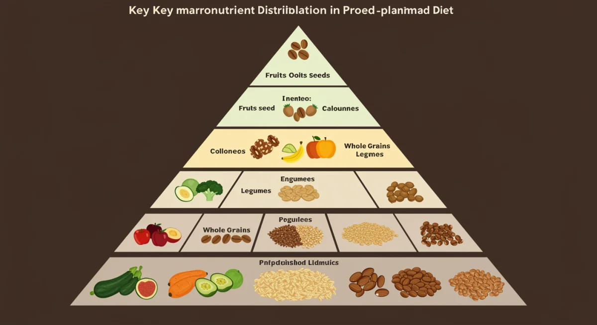 Macronutrient breakdown and food groups in a plant-based diet