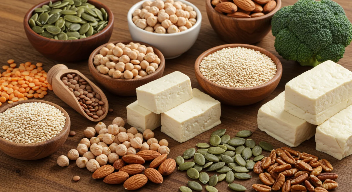 Variety of plant-based protein sources