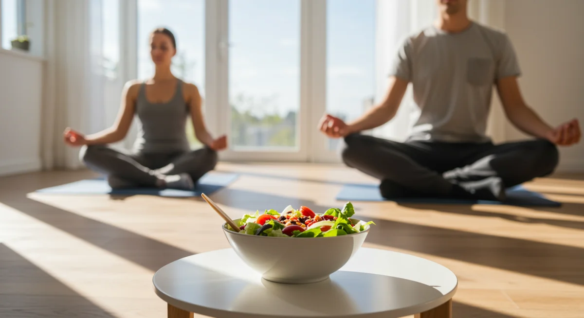 Mindful eating and meditation for stress relief